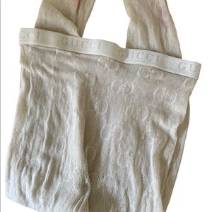 Gucci Logo Fishnet Tights